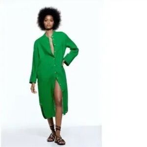 Zara Green Midi Dress